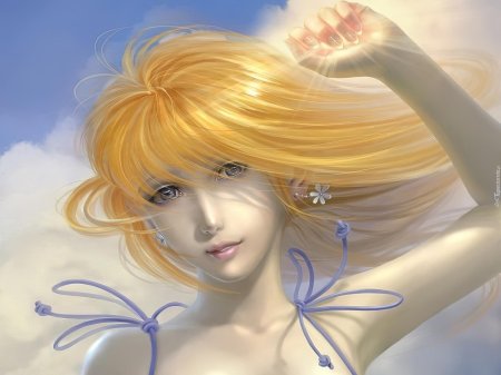 Девушка с золотистыми волосами