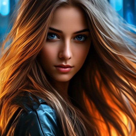 Красивая девушка с длинными волосами