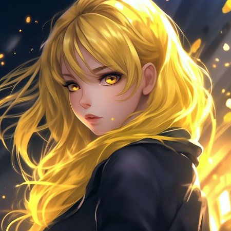 Девушка с желтыми волосами