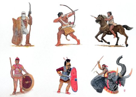 Римские воины карфагенские воины