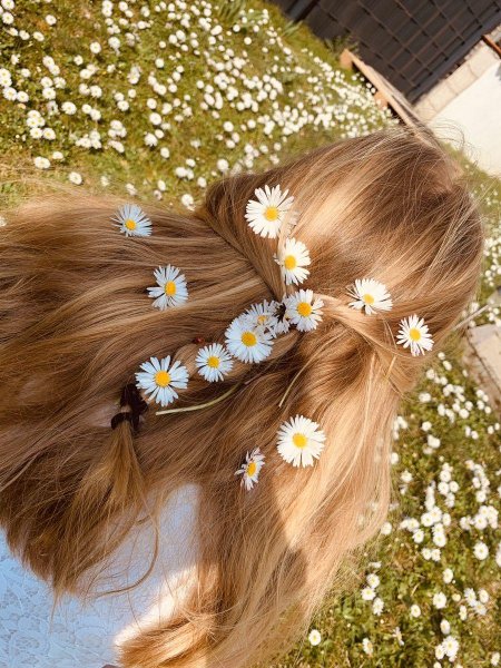 Прическа ромашка для девочек