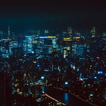 Ночной токио сверху