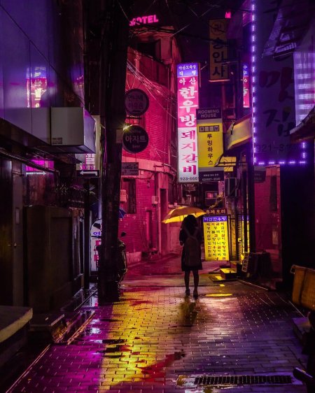 Южная корея эстетика сеул неон