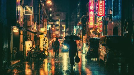 Rainy night in tokyo