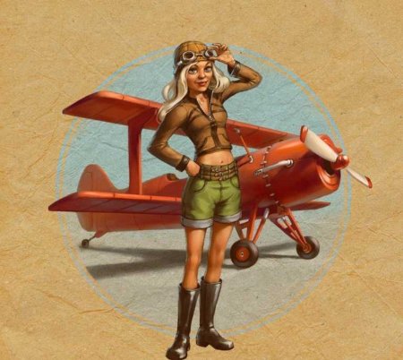 Девушка авиатор