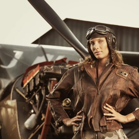 Девушка авиатор