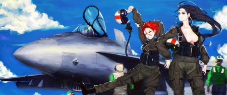 Аниме девушка пилот