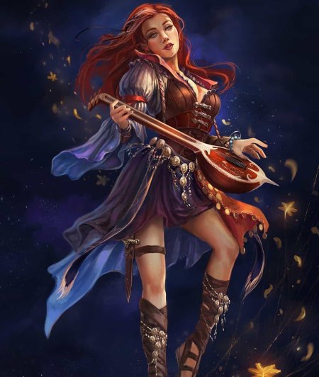 Эльфийка бард днд