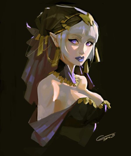 Эльфийка арт