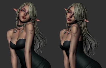 Эльфийка 3д