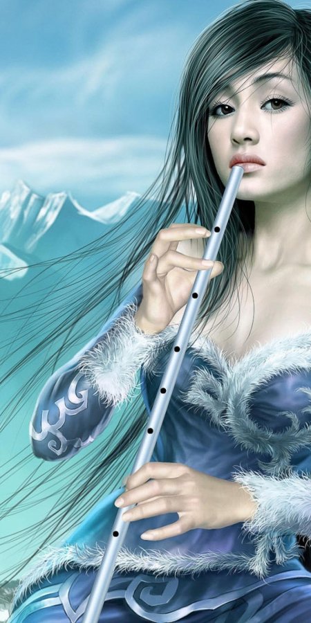 Девушка флейта