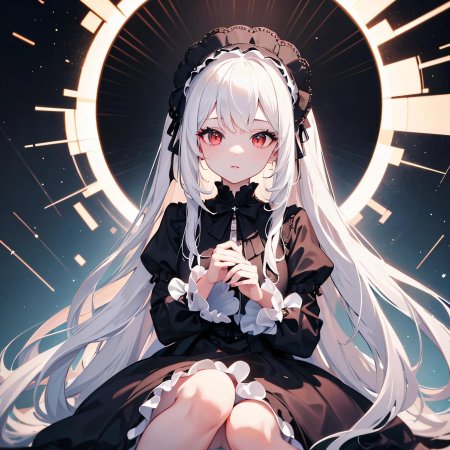 Белые волосы аниме