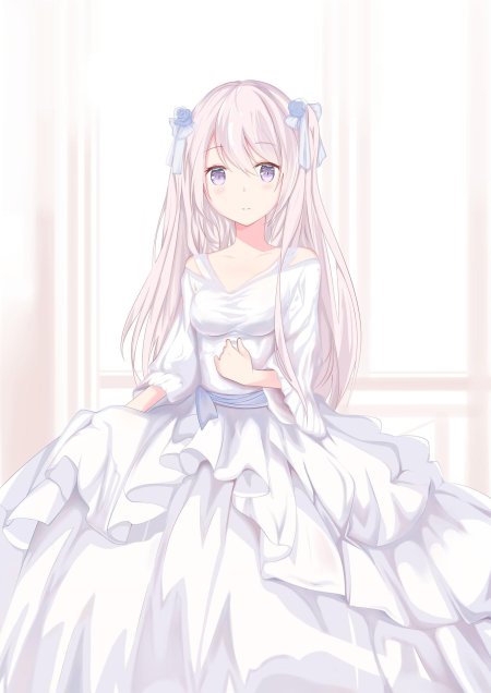 Аниме девочка белая