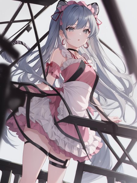 Аниме девушка горничная