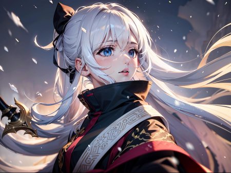 Белые волосы аниме