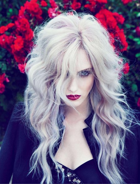 Кипельно белый цвет волос