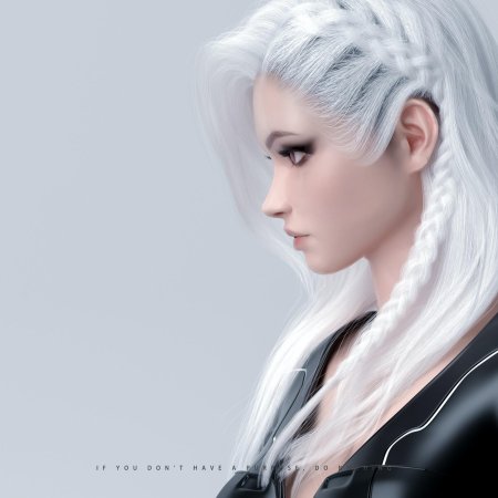 Девушка с белыми волосами