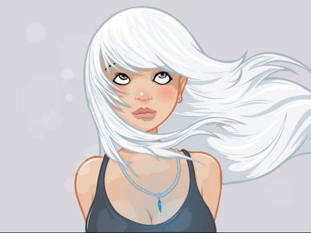 Девушка с белыми волосами