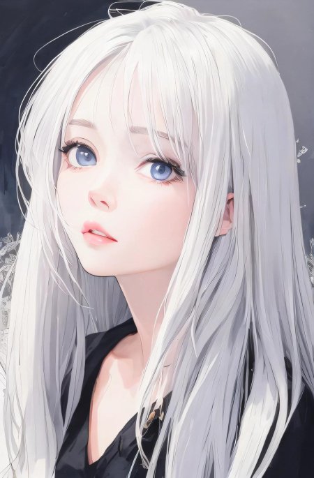 Девушка с белыми волосами