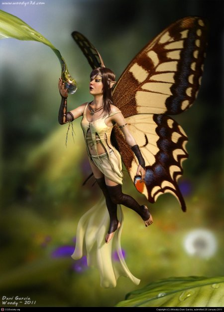 Девушка с крыльями бабочки