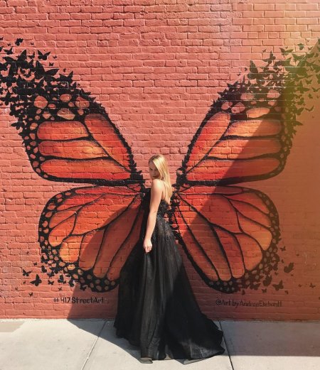 Фотозона крылья бабочки