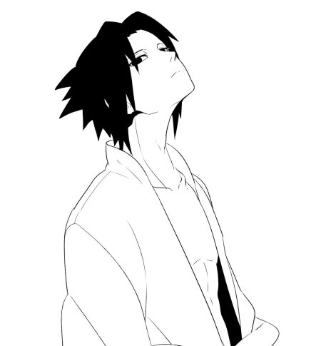 Саске учиха чёрно белый