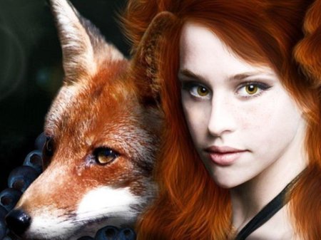 Девушка с лисой