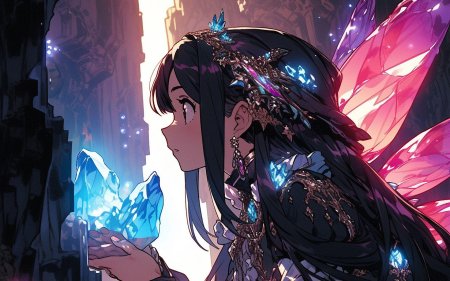 Девушка с кристаллами