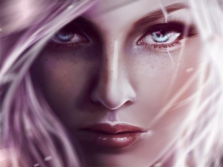 Девушка с белыми глазами