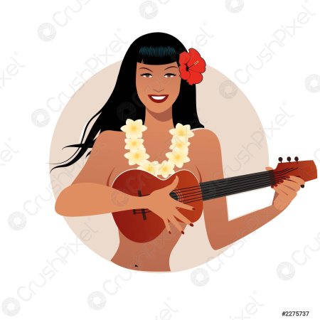 Пин ап с укулеле