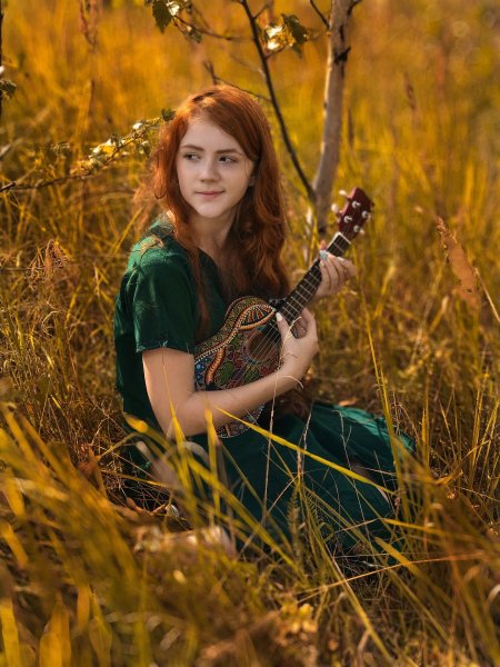 Фотосессия с укулеле на природе