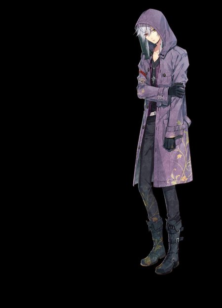 Аниме парень в плаще