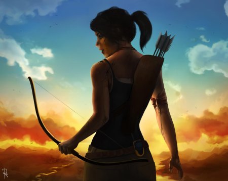 Лара крофт с луком