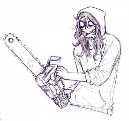 Раскраски крипипаста джефф