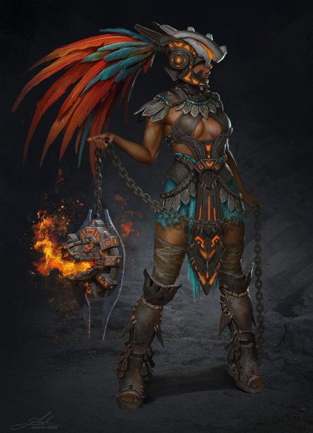 Концепт арт персонажа шаманка