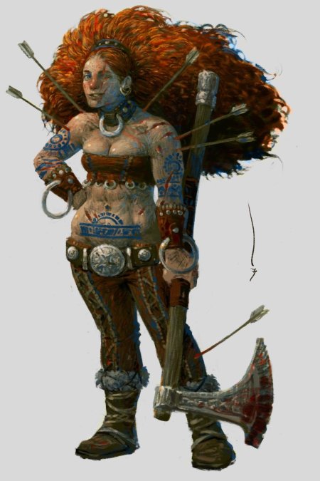 Дварф женщина воин