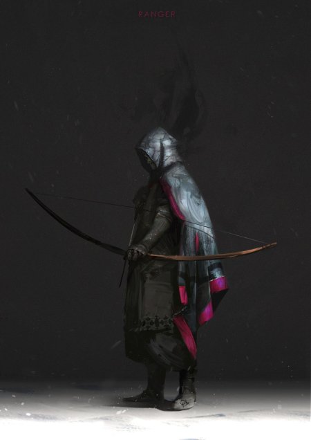 Темный эльф лучник маг арт