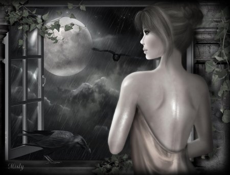 Девушка в лунном свете