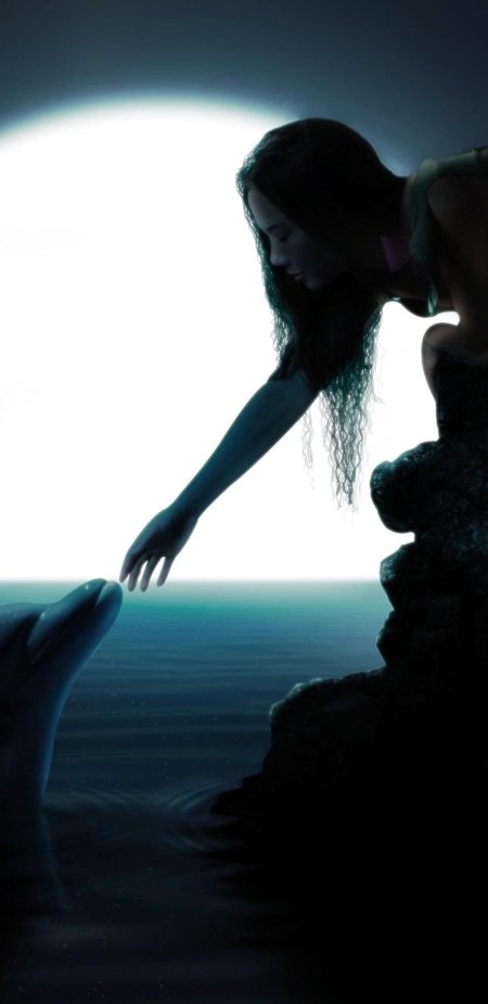 Девушка и дельфин