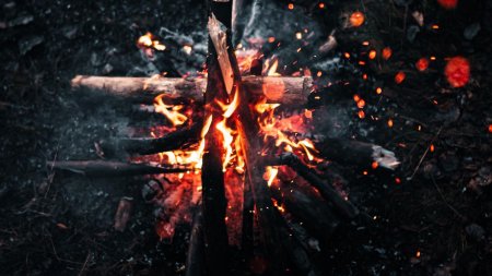 Костер огонь