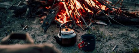 Поход костер