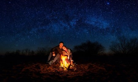 Двое у костра