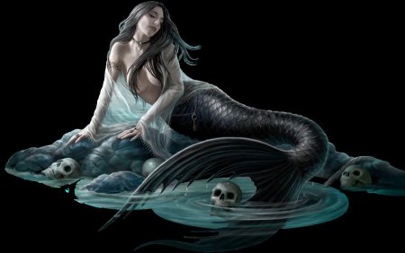 Русалка на прозрачном фоне