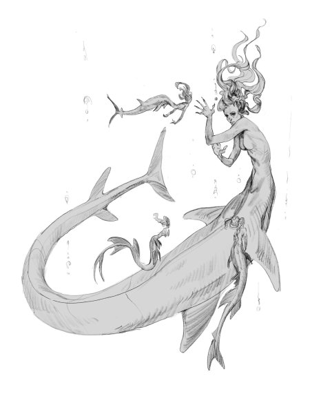 Рисунки русалка