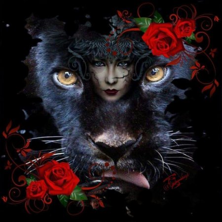 Девушка пантера