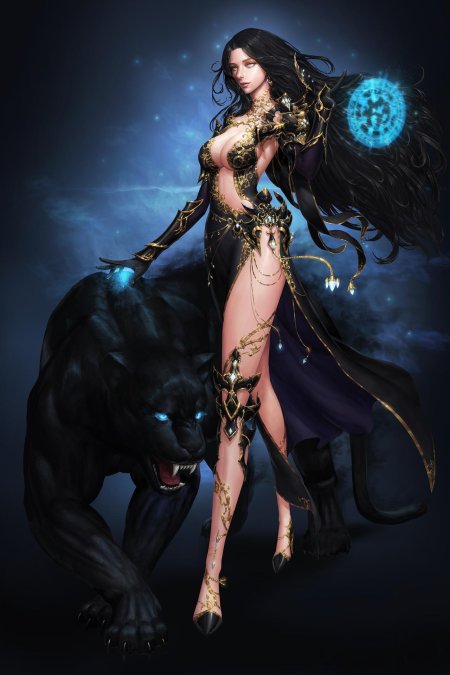 Девушка пантера