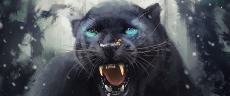 Черная пантера оскал