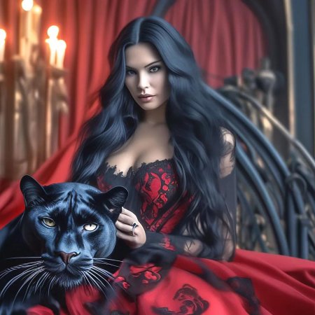 Девушка с пантерой