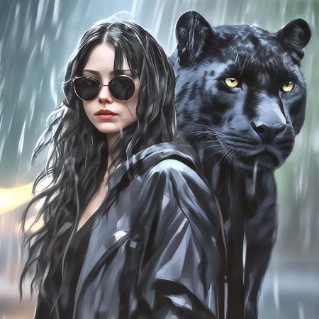 Девушка с пантерой