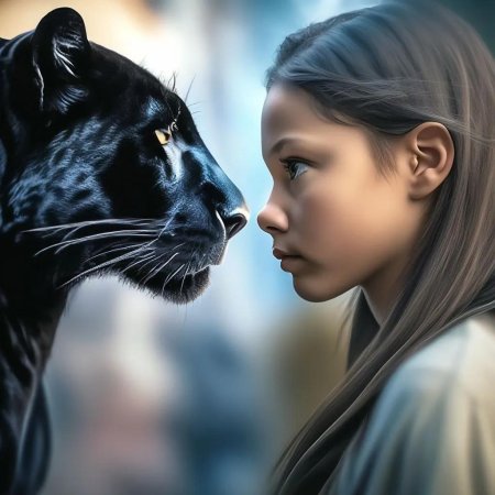 Девушка с пантерой